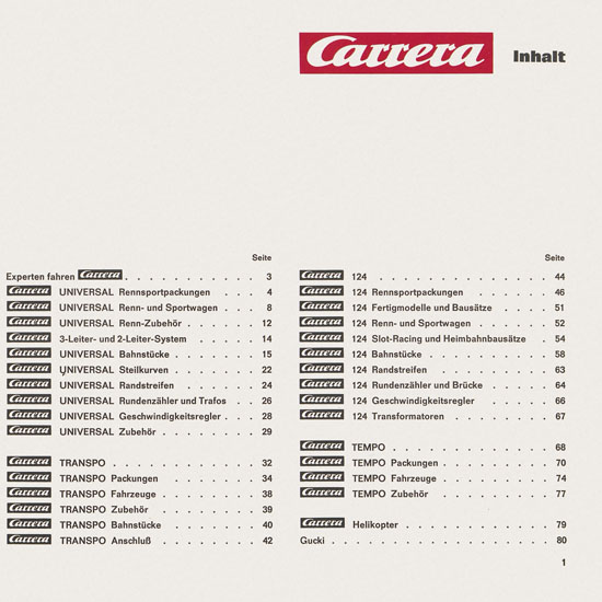 Carrera Katalog 1971-1972