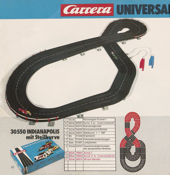 Carrera Autorennbahn Katalog 1975-1976