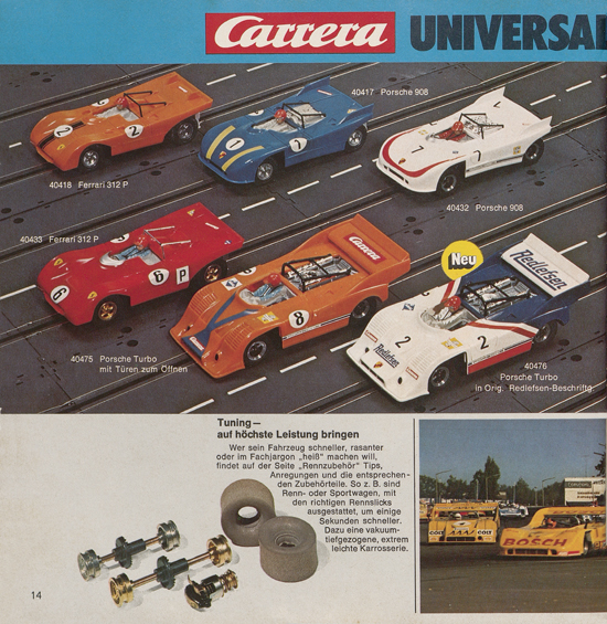 Carrera Autorennbahn Katalog 1975-1976