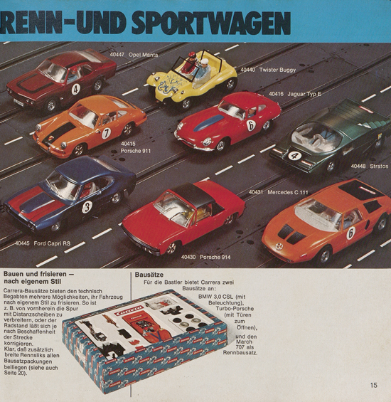 Carrera Autorennbahn Katalog 1975-1976