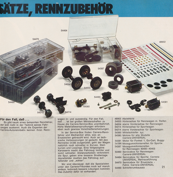 Carrera Autorennbahn Katalog 1975-1976