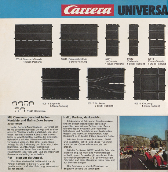 Carrera Autorennbahn Katalog 1975-1976