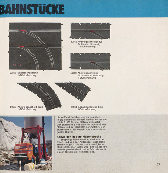 Carrera Autorennbahn Katalog 1975-1976