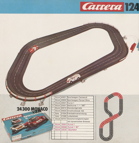 Carrera Autorennbahn Katalog 1975-1976