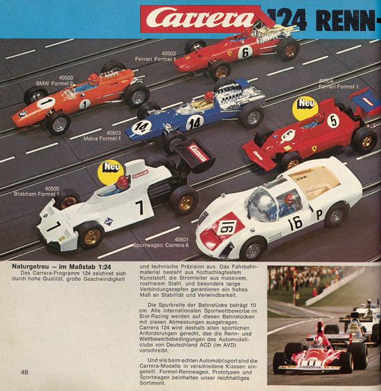 Carrera Autorennbahn Katalog 1975-1976