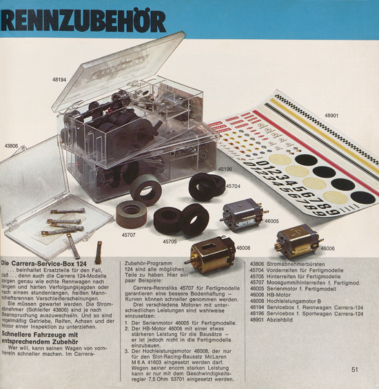 Carrera Autorennbahn Katalog 1975-1976