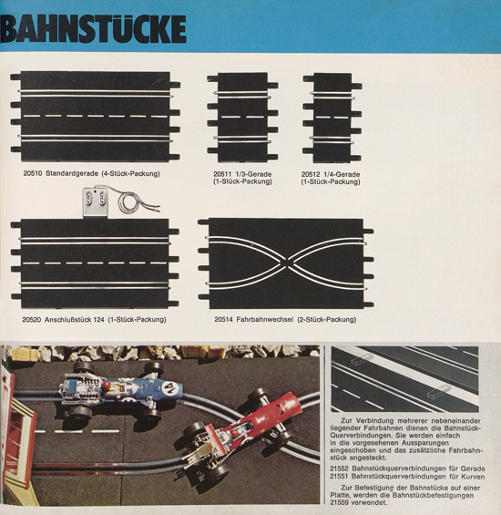 Carrera Autorennbahn Katalog 1975-1976