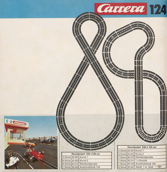 Carrera Autorennbahn Katalog 1975-1976