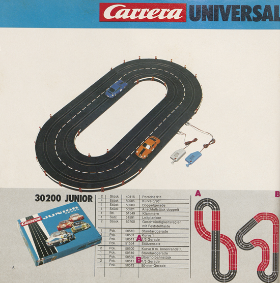 Carrera Autorennbahn Katalog 1976-1977