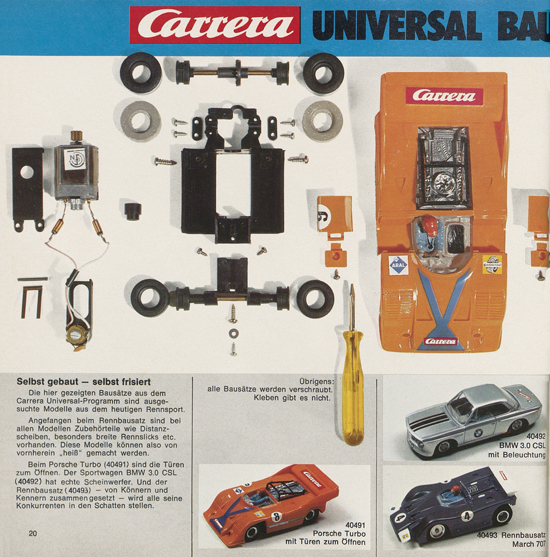 Carrera Autorennbahn Katalog 1976-1977