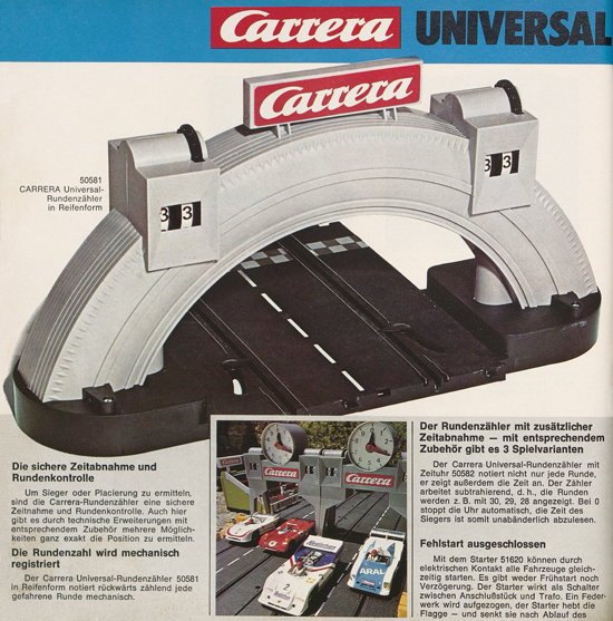 Carrera Autorennbahn Katalog 1976-1977