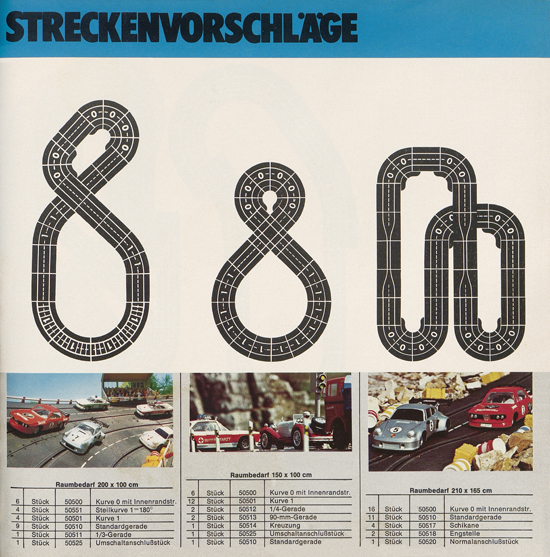 Carrera Autorennbahn Katalog 1976-1977