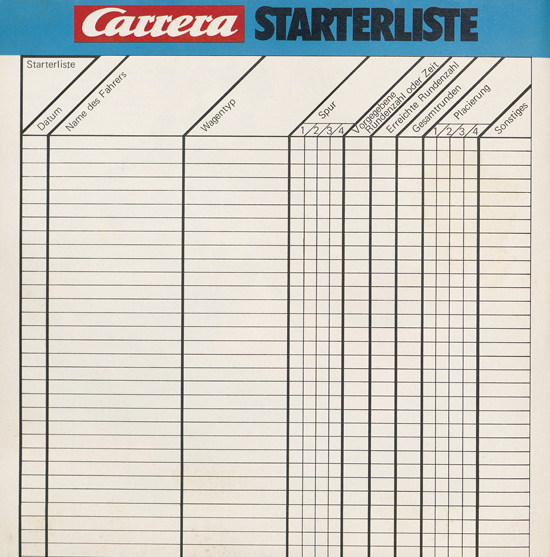 Carrera Autorennbahn Katalog 1976-1977