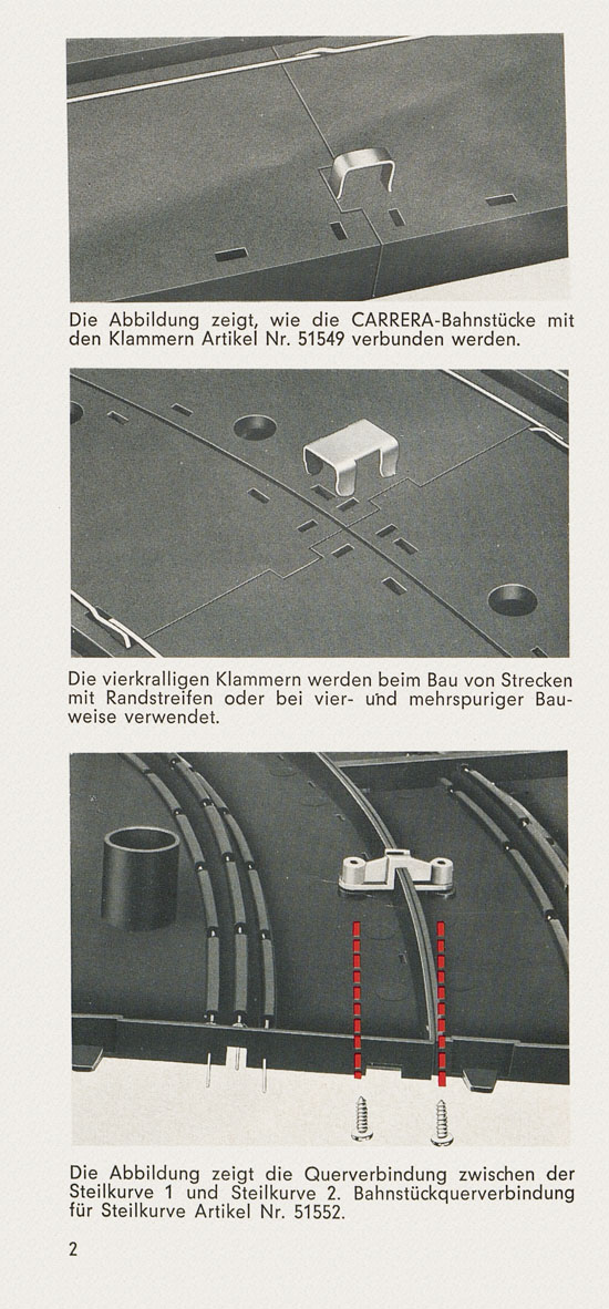 Carrera Universal Betriebs- und Montageanleitung um 1970