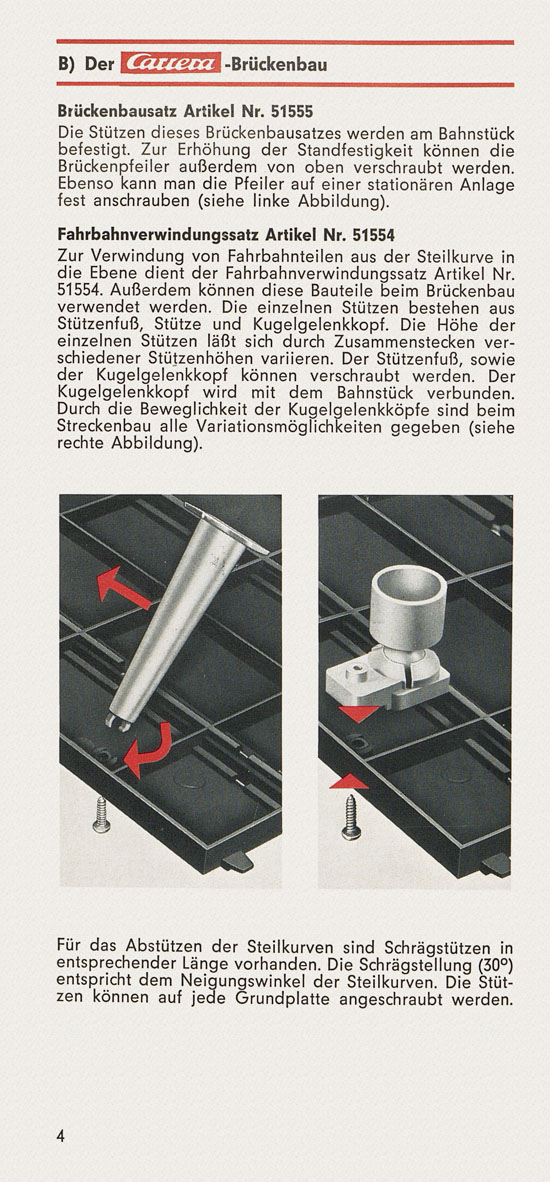 Carrera Universal Betriebs- und Montageanleitung um 1970