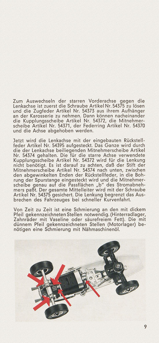 Carrera Universal Betriebs- und Montageanleitung um 1970