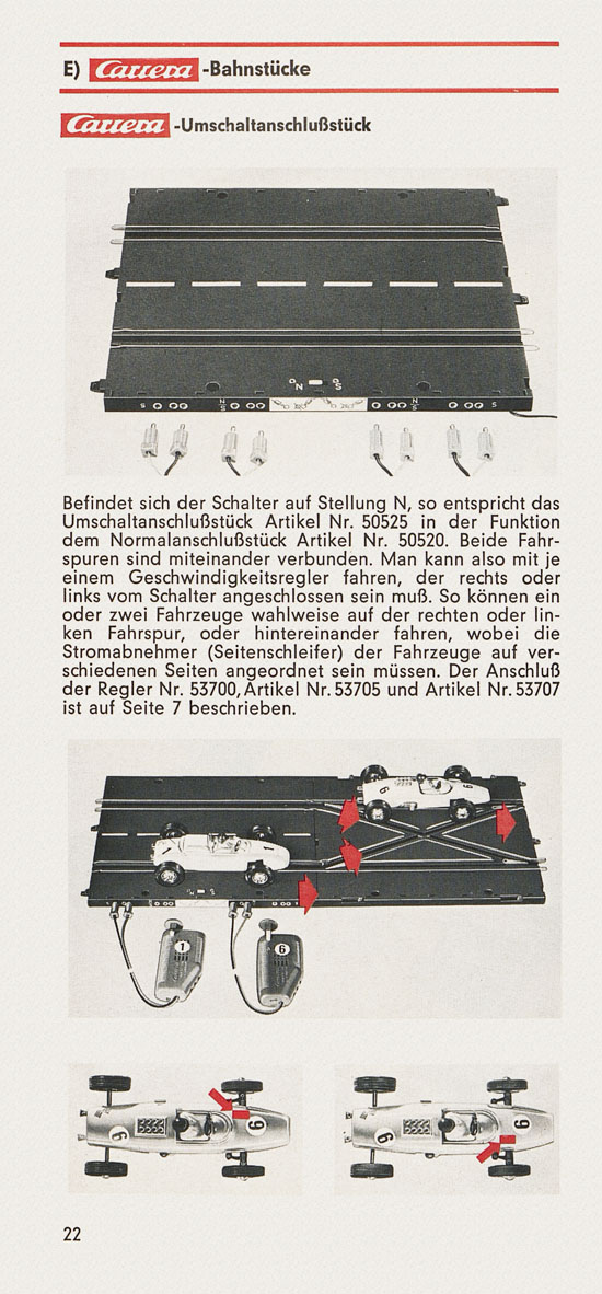 Carrera Universal Betriebs- und Montageanleitung um 1970