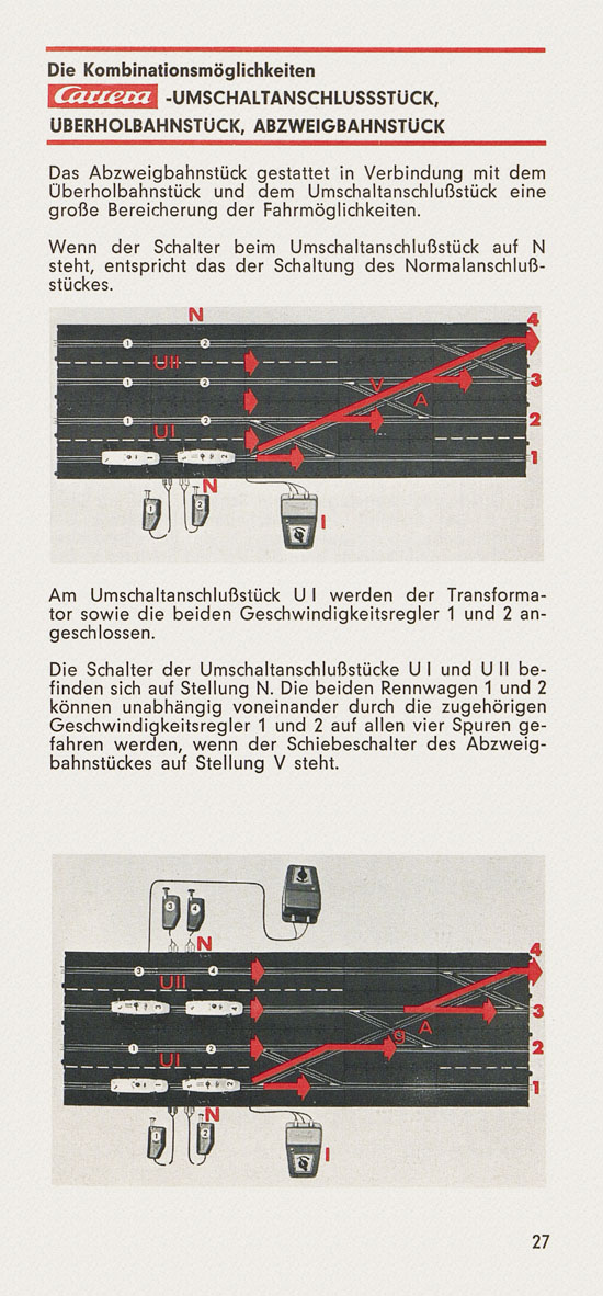 Carrera Universal Betriebs- und Montageanleitung um 1970