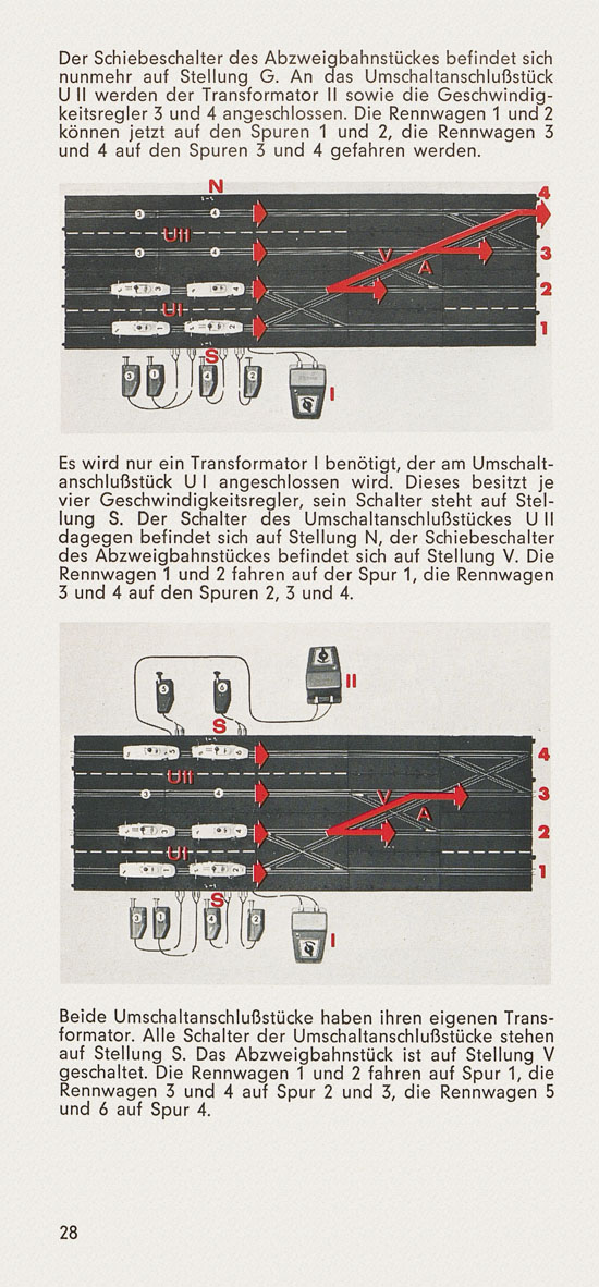 Carrera Universal Betriebs- und Montageanleitung um 1970