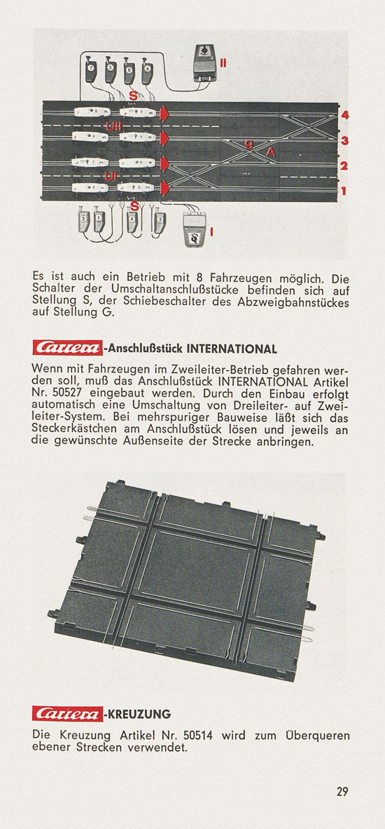 Carrera Universal Betriebs- und Montageanleitung um 1970