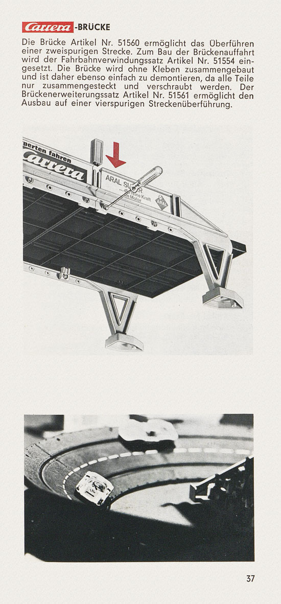 Carrera Universal Betriebs- und Montageanleitung um 1970