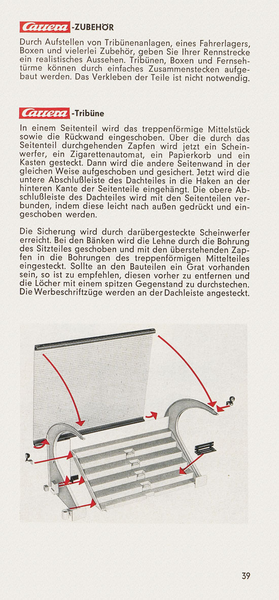 Carrera Universal Betriebs- und Montageanleitung um 1970