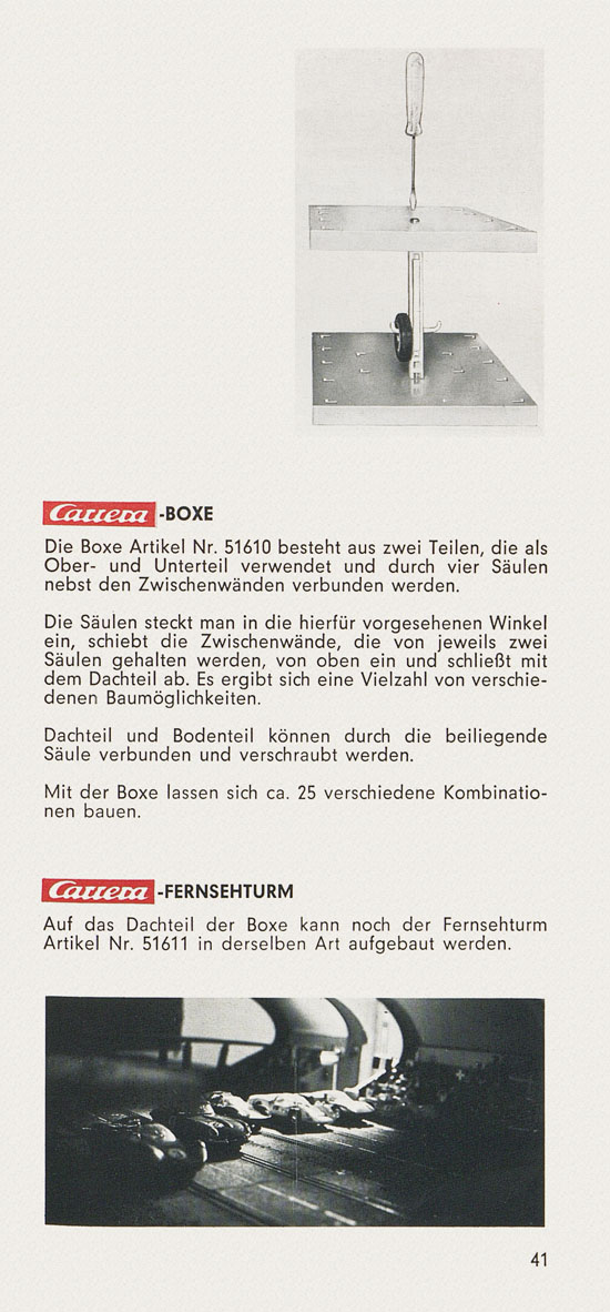 Carrera Universal Betriebs- und Montageanleitung um 1970