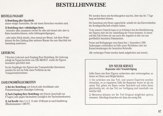 C. B. G. Mignot Kunstfiguren und Bleisoldaten Katalog 1980