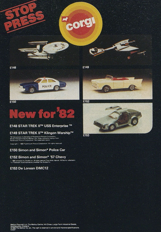 Corgi Toys Katalog 1982