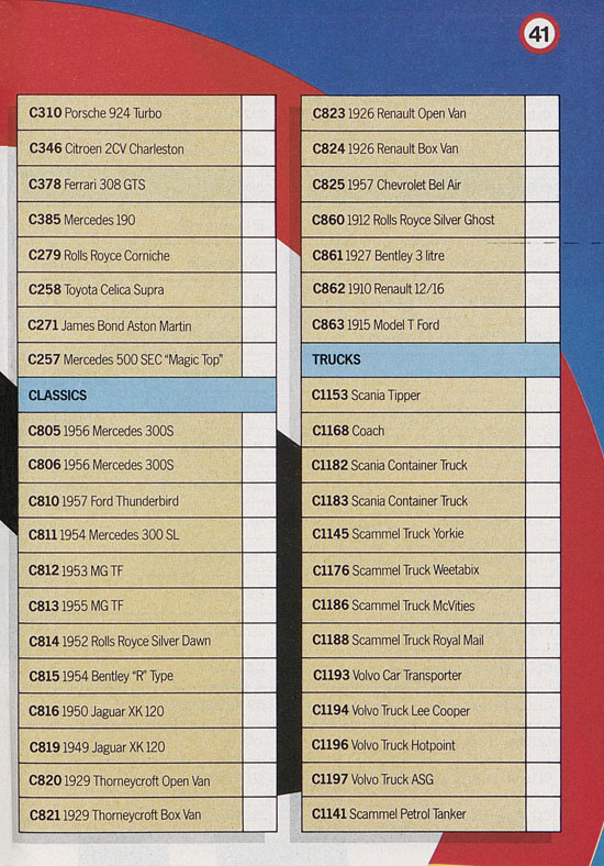 Seite 41 Corgi Toys Katalog 1985