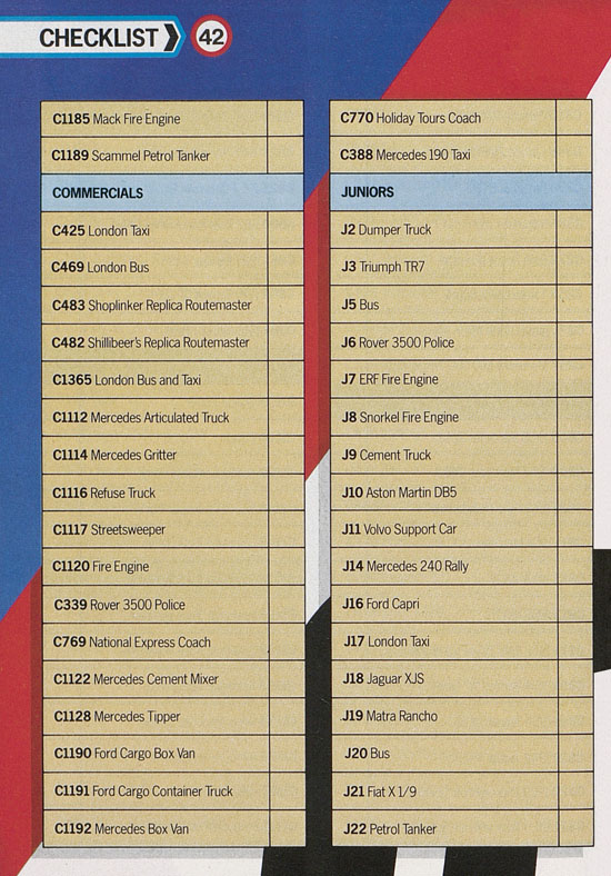 Seite 42 Corgi Toys Katalog 1985