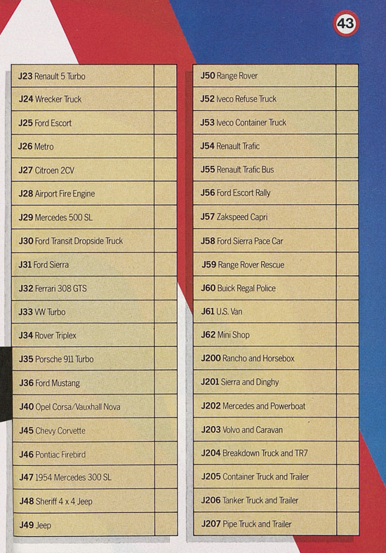 Seite 43 Corgi Toys Katalog 1985