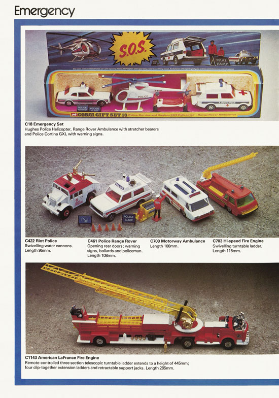 Corgi Toys die-cast models brochure 1977