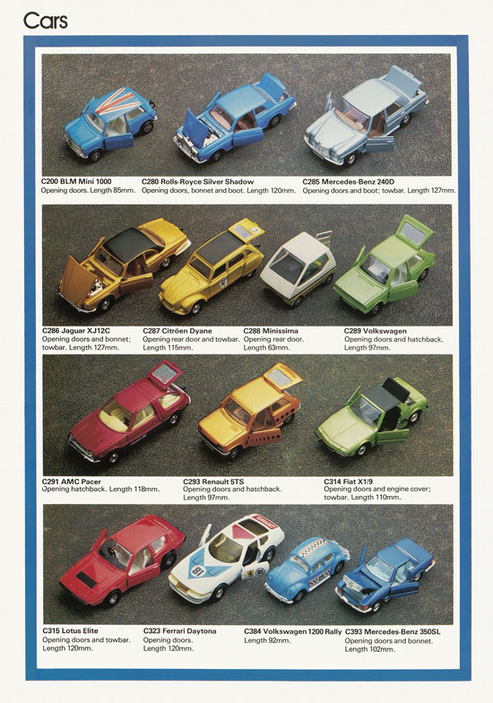 Corgi Toys die-cast models brochure 1977