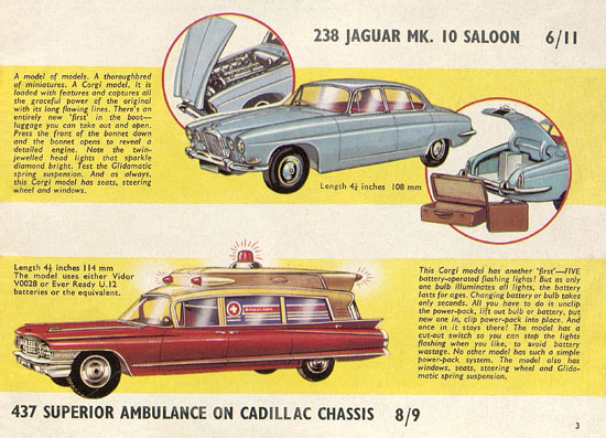 Seite 3 Corgi Toys Katalog 1963-1964