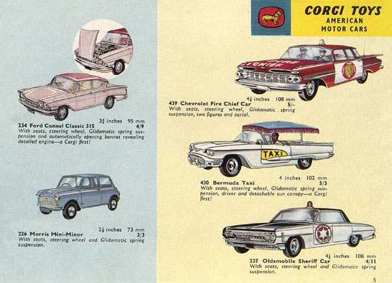 Seite 5 Corgi Toys Katalog 1963-1964