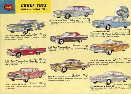 Seite 6 Corgi Toys Katalog 1963-1964