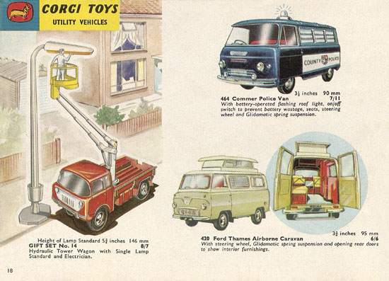 Seite 18 Corgi Toys Katalog 1963-1964