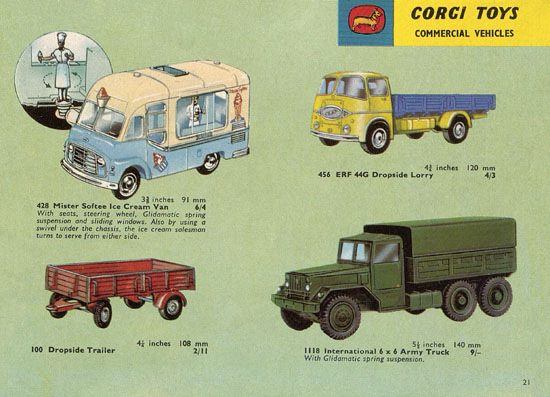 Seite 21 Corgi Toys Katalog 1963-1964