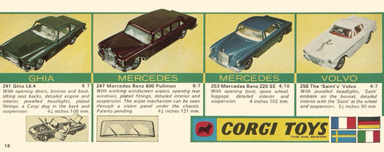 Corgi Toys catalog 1966