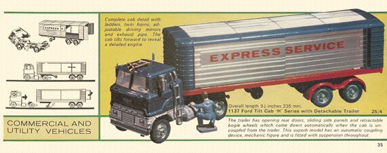 Seite 35 Corgi Toys catalog 1966