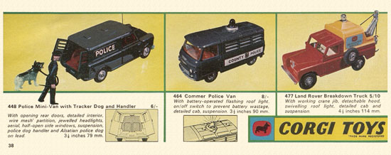 Seite 38 Corgi Toys catalog 1966