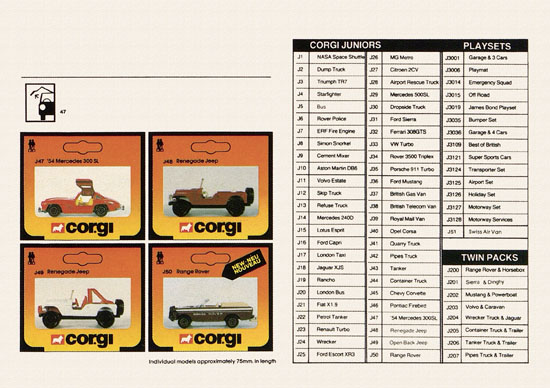 Corgi Toys catalog 1984