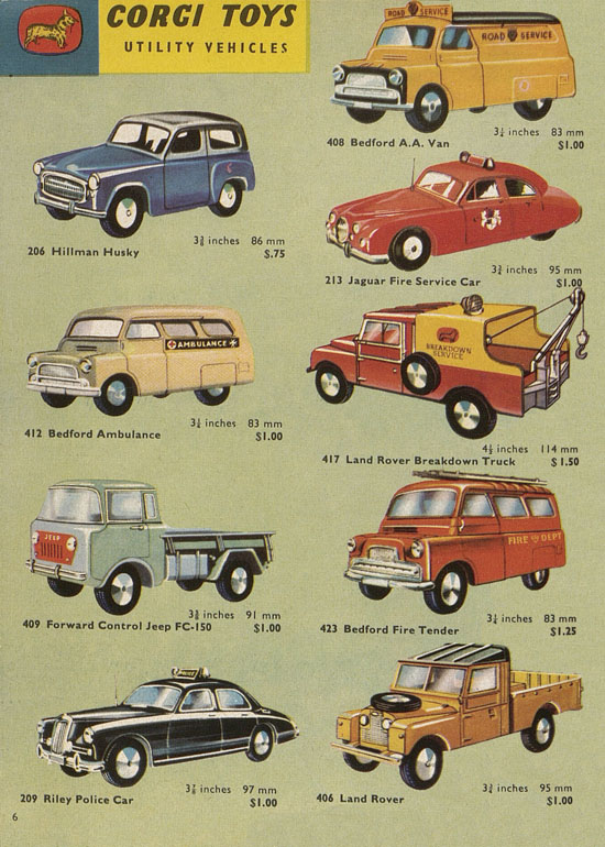 Corgi Toys catalogue 1960