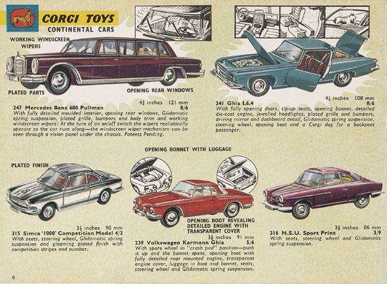 Corgi Toys catalogue 1966