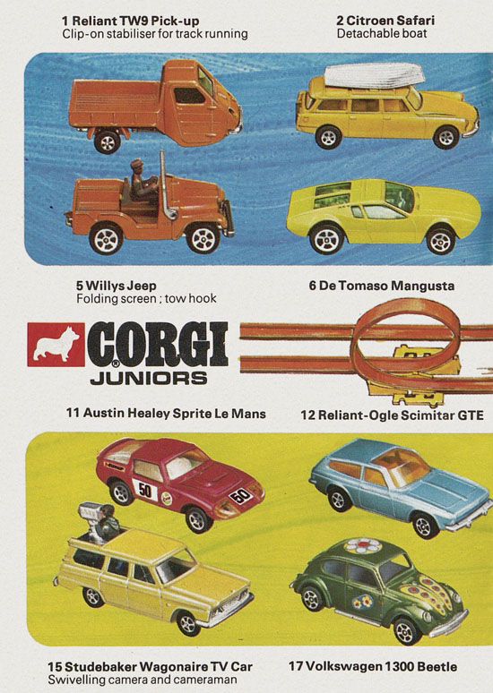 Corgi Juniors with Whizzwheels catalogue 1970
