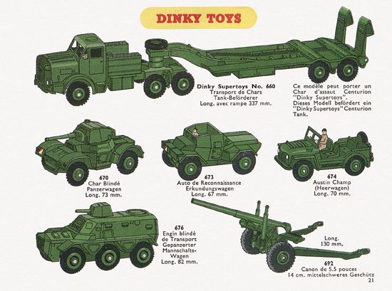 Dinky Toys Katalog 1956, Dinky Supertoys 1956