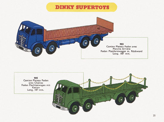 Dinky Toys Katalog 1956, Dinky Supertoys 1956