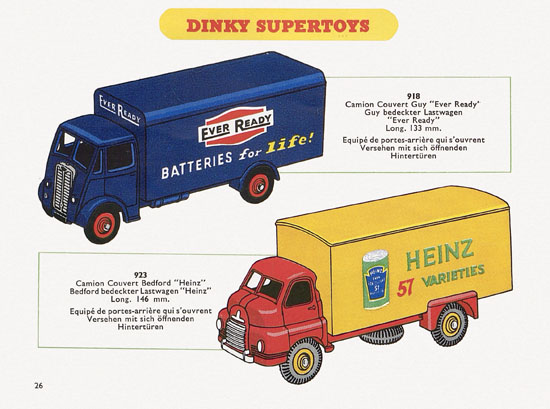 Dinky Toys Katalog 1956, Dinky Supertoys 1956