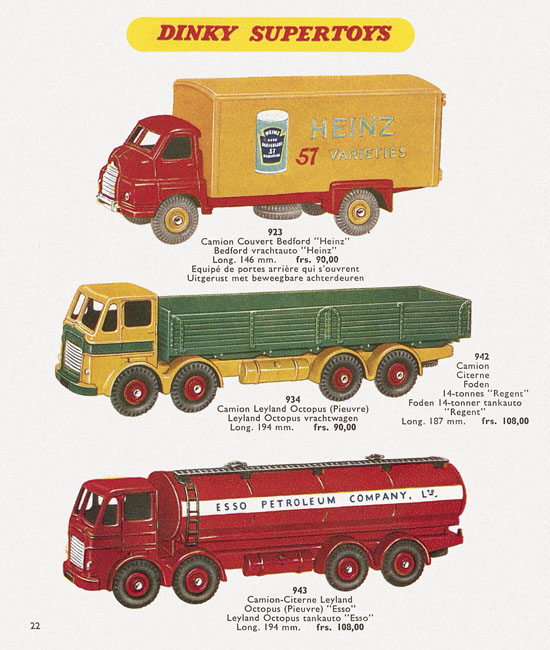 Dinky Toys Katalog 1957, Dinky Supertoys 1957